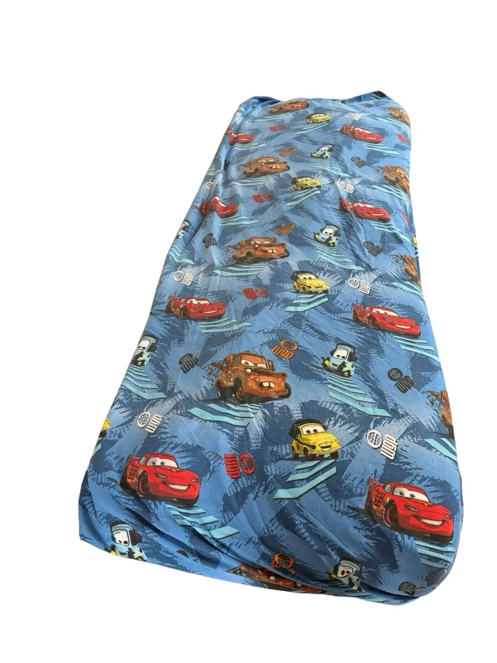 Disney Pixar Cars 2 WGP Lightning McQueen Set Twin Fitted Sheet & Pillowcase